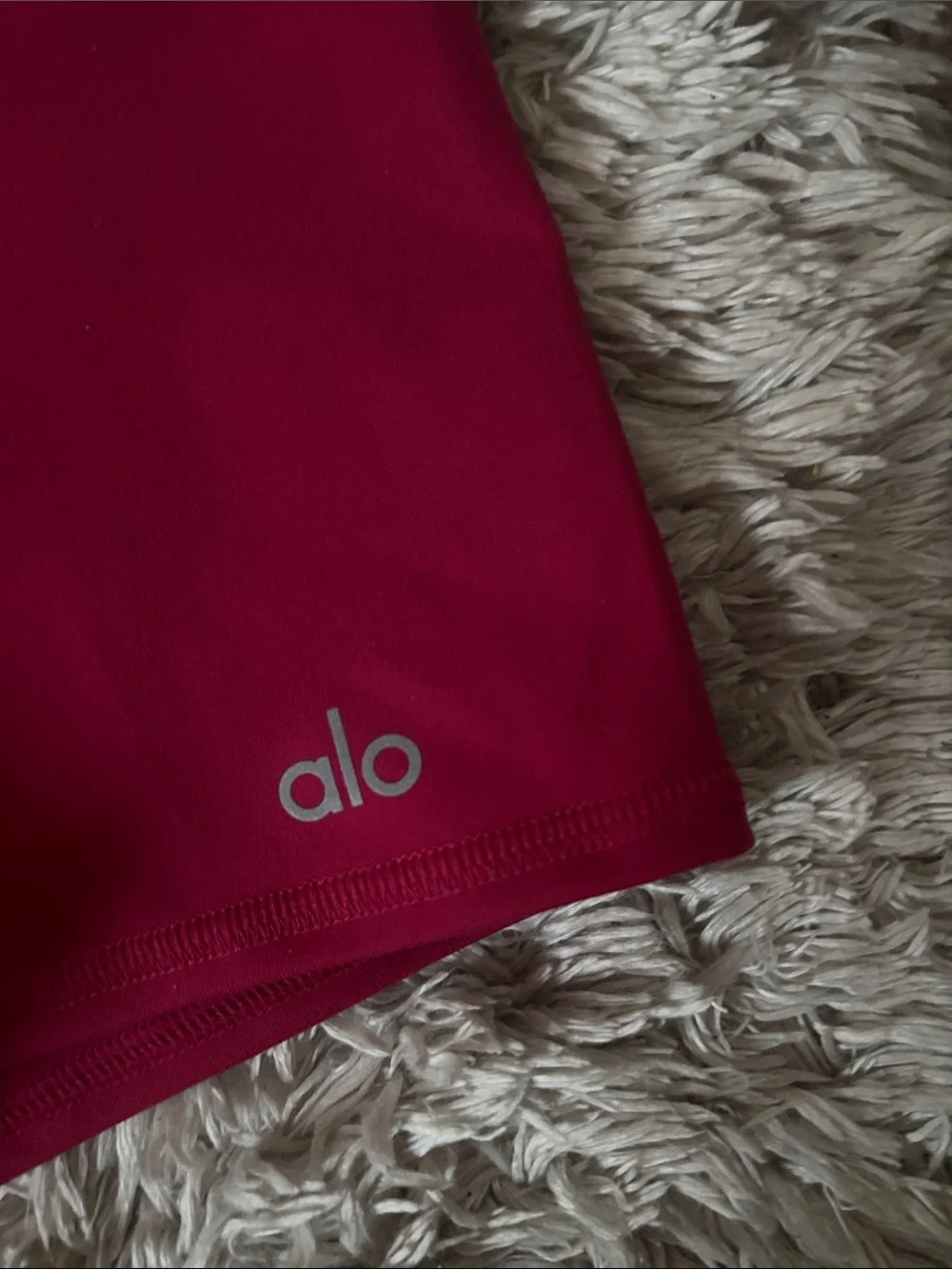 ALO Yoga High-Rise Performance Bike Shorts - Raspberry Red size small